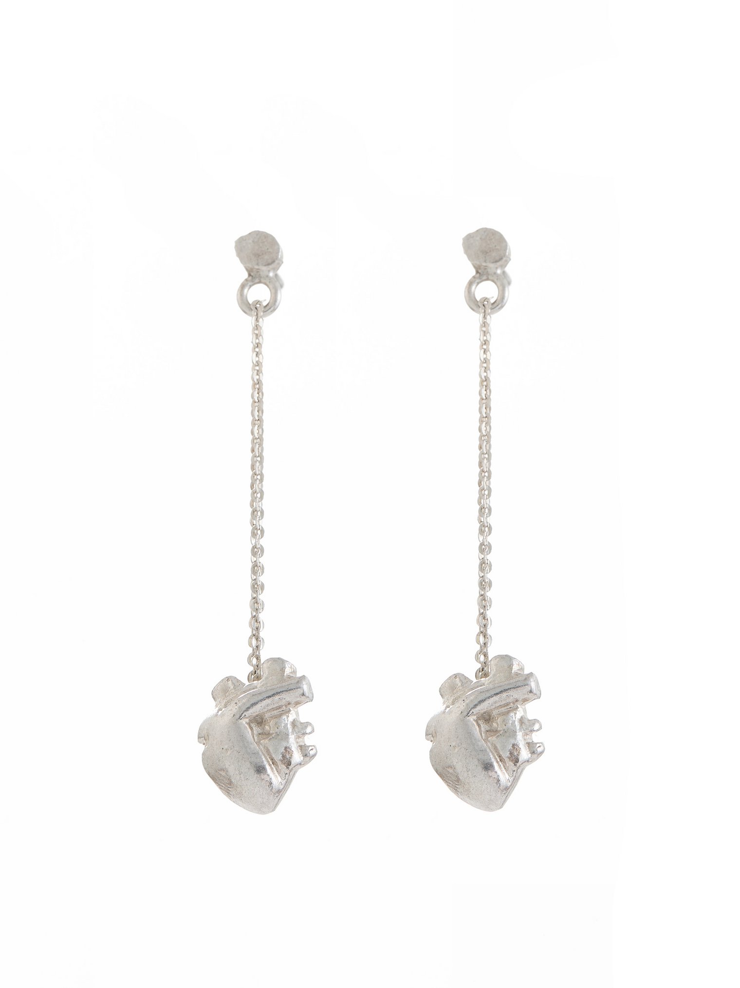 Aretes corazon cadena