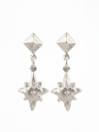 Aretes estrella tallada